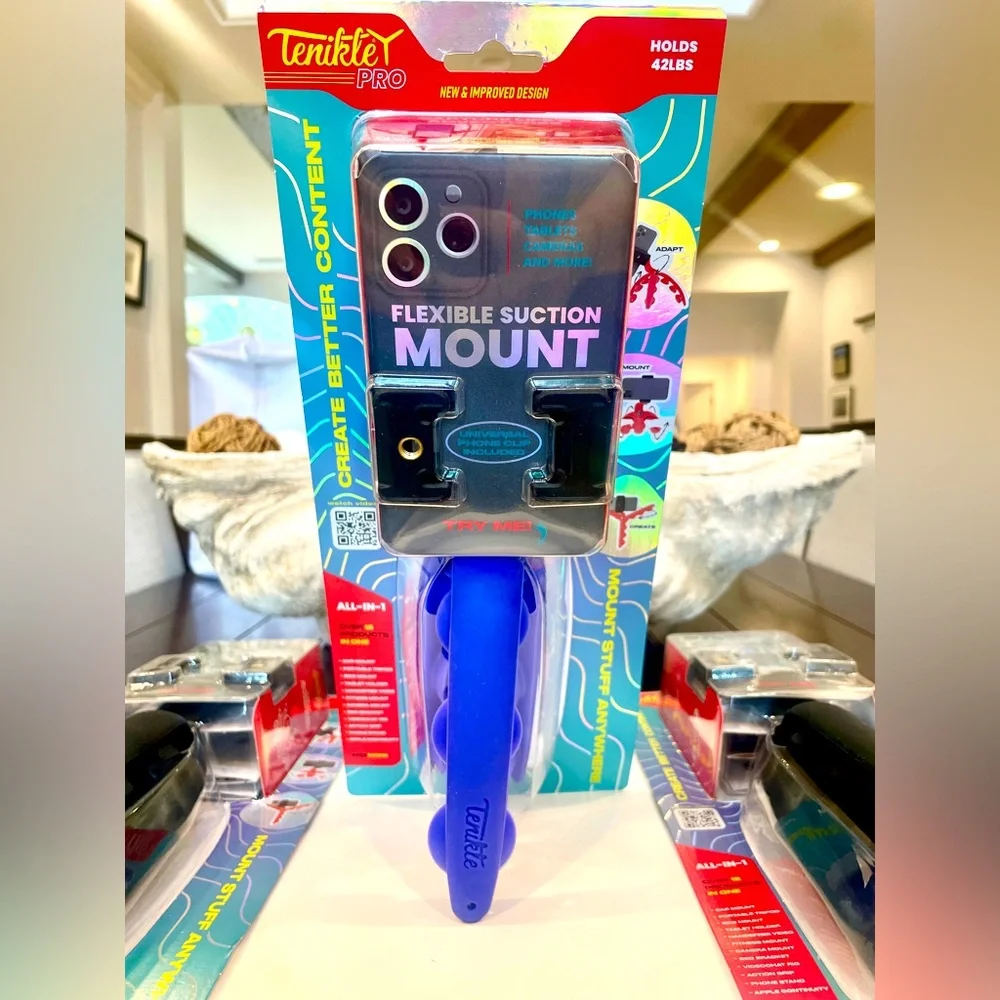 Tenikle® PRO The Most Versatile Phone Holder That Mounts To Anything- Black